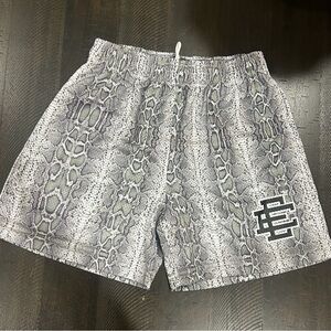 Eric Emanuel Gray Snake Print Athletic Shorts